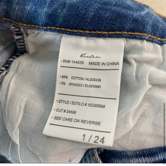 Kancan Mid Rise Distressed Skinny Ankle Jeans NWT - Picture 5 of 7